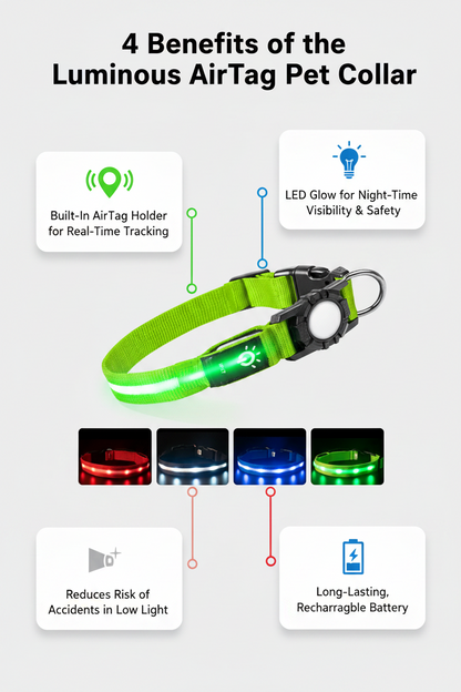 Luminous AirTag Collar