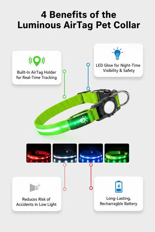 Luminous AirTag Collar
