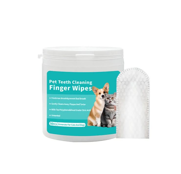 Pet Ear & Teeth Cleaning Finger Stall Wipes - Single or Bundle