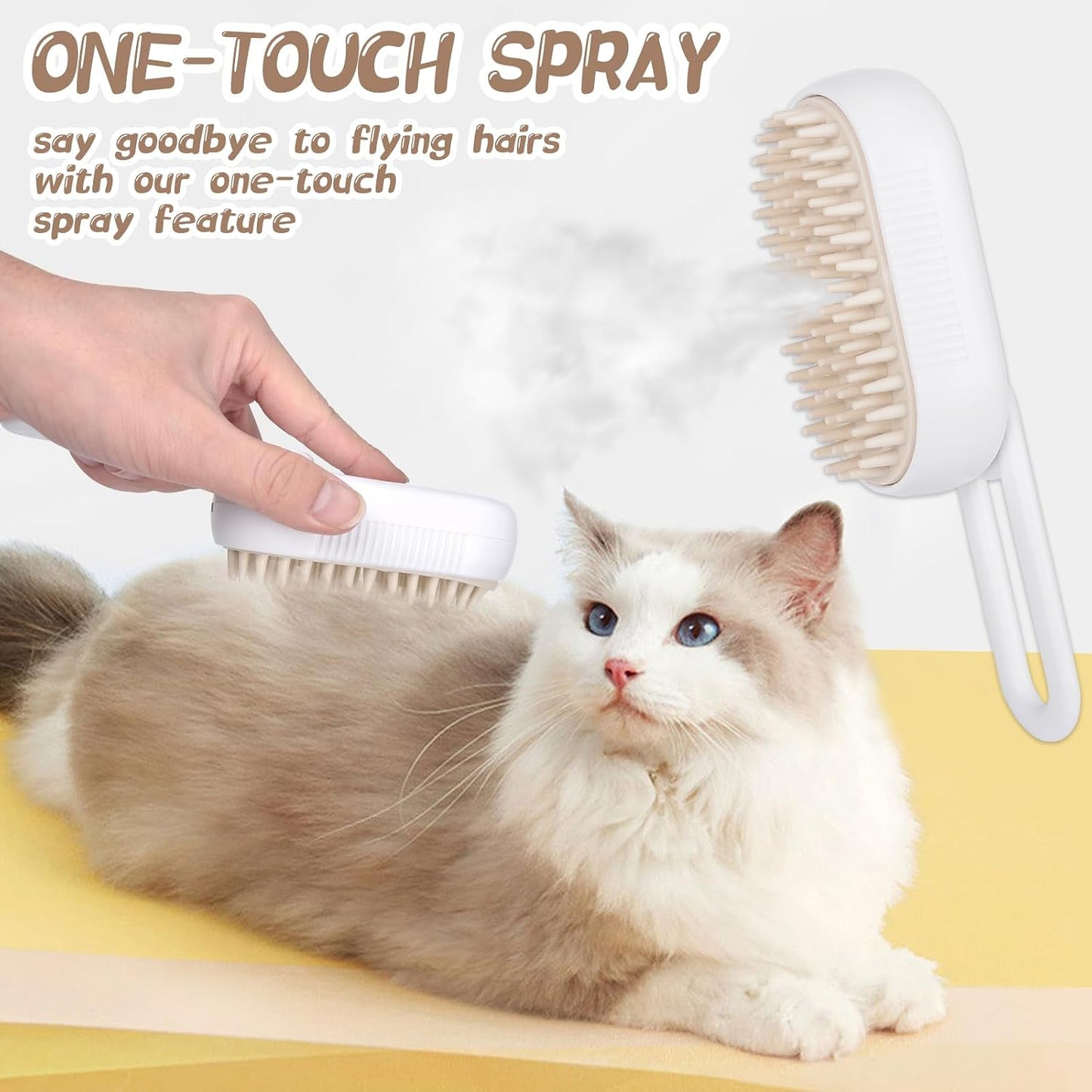 Pet Mist Brush For Shedding (Cats & Small Dogs)
