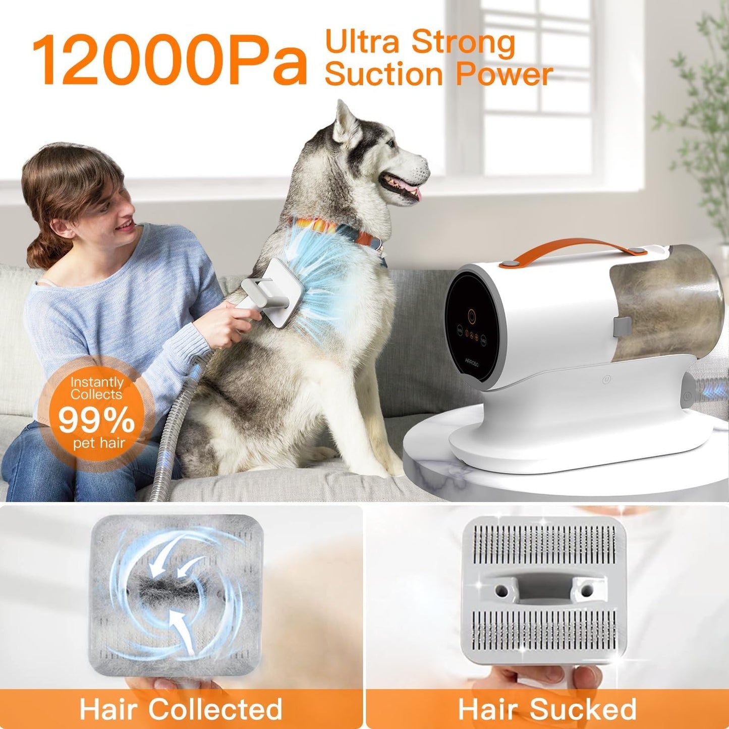 All-In-1 Pet Grooming Vacuum Kit (QuietPG100)