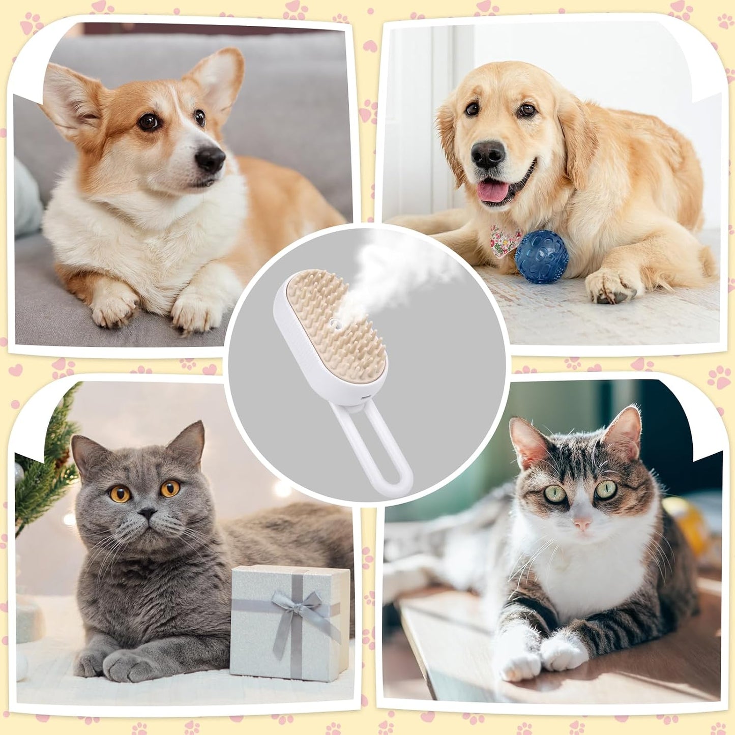 Pet Mist Brush For Shedding (Cats & Small Dogs)