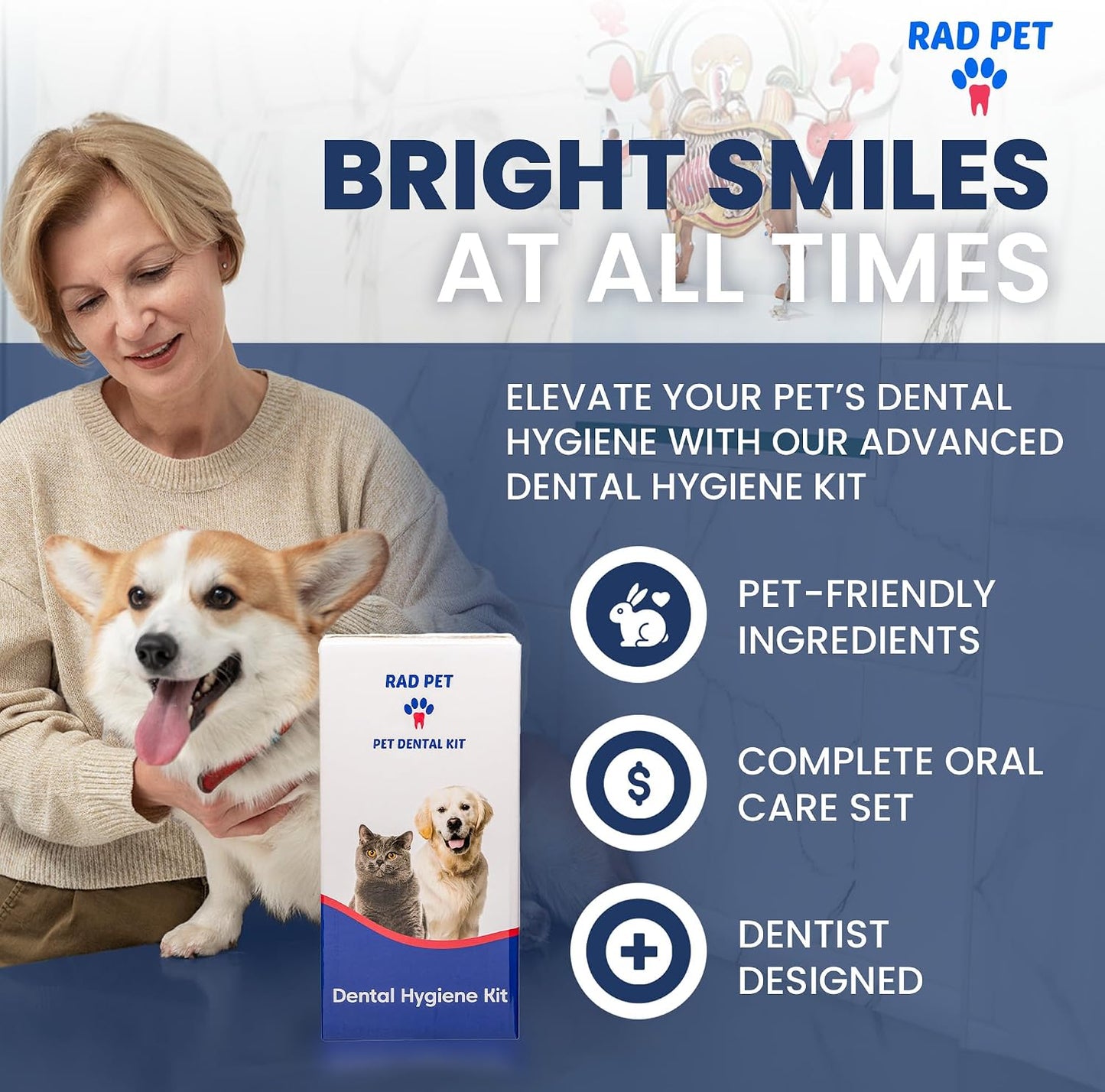 Dental Hygiene Kit for Cats & Dogs - All In One (RadPet)