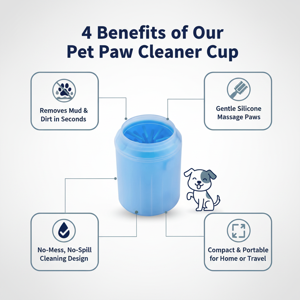 Dog Paw Cleaner Cup - Soft Silicone Combs