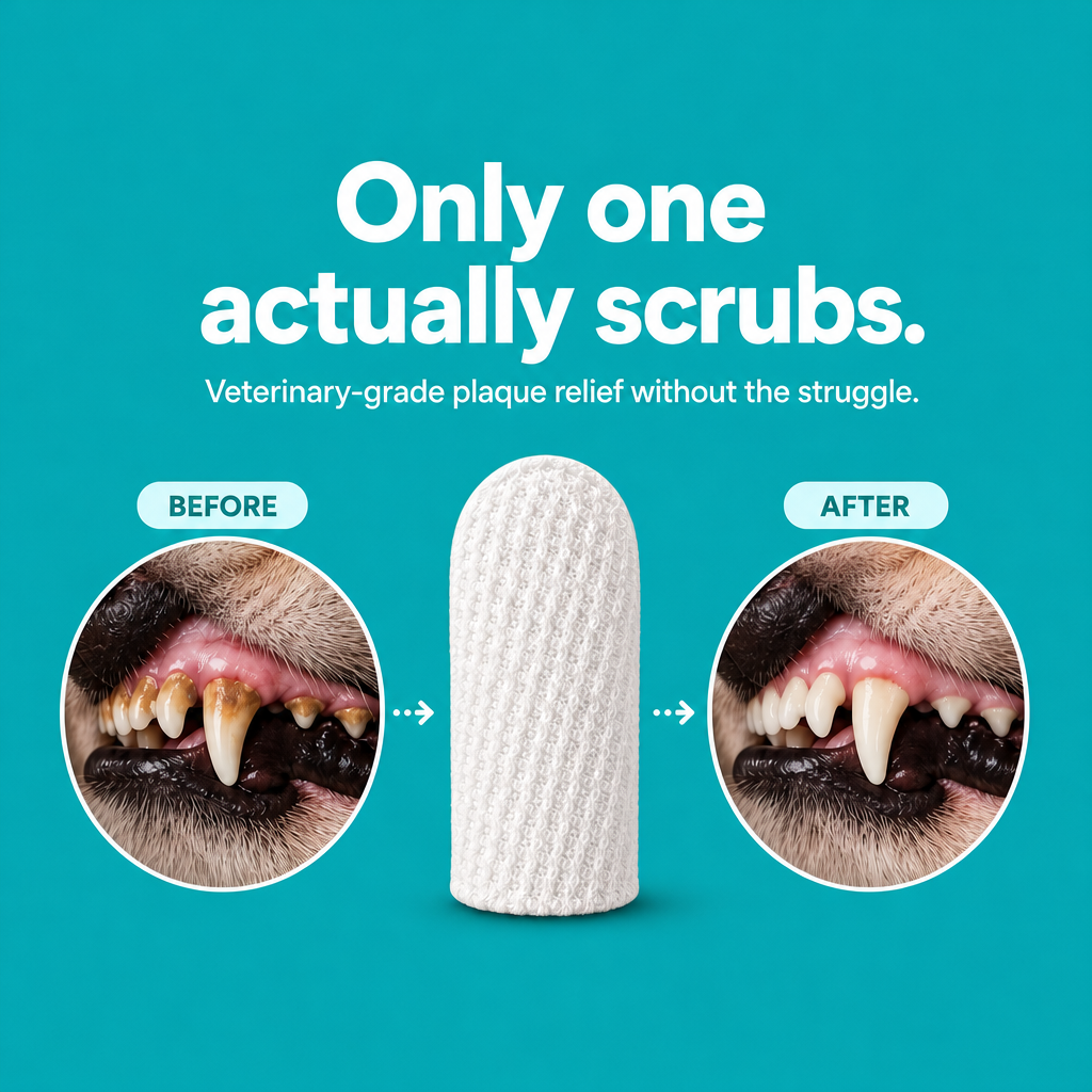 Pet Ear & Teeth Cleaning Finger Stall Wipes - Single or Bundle
